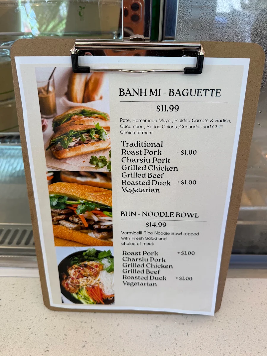 Menu, Banh Mi Co Ba Northbridge