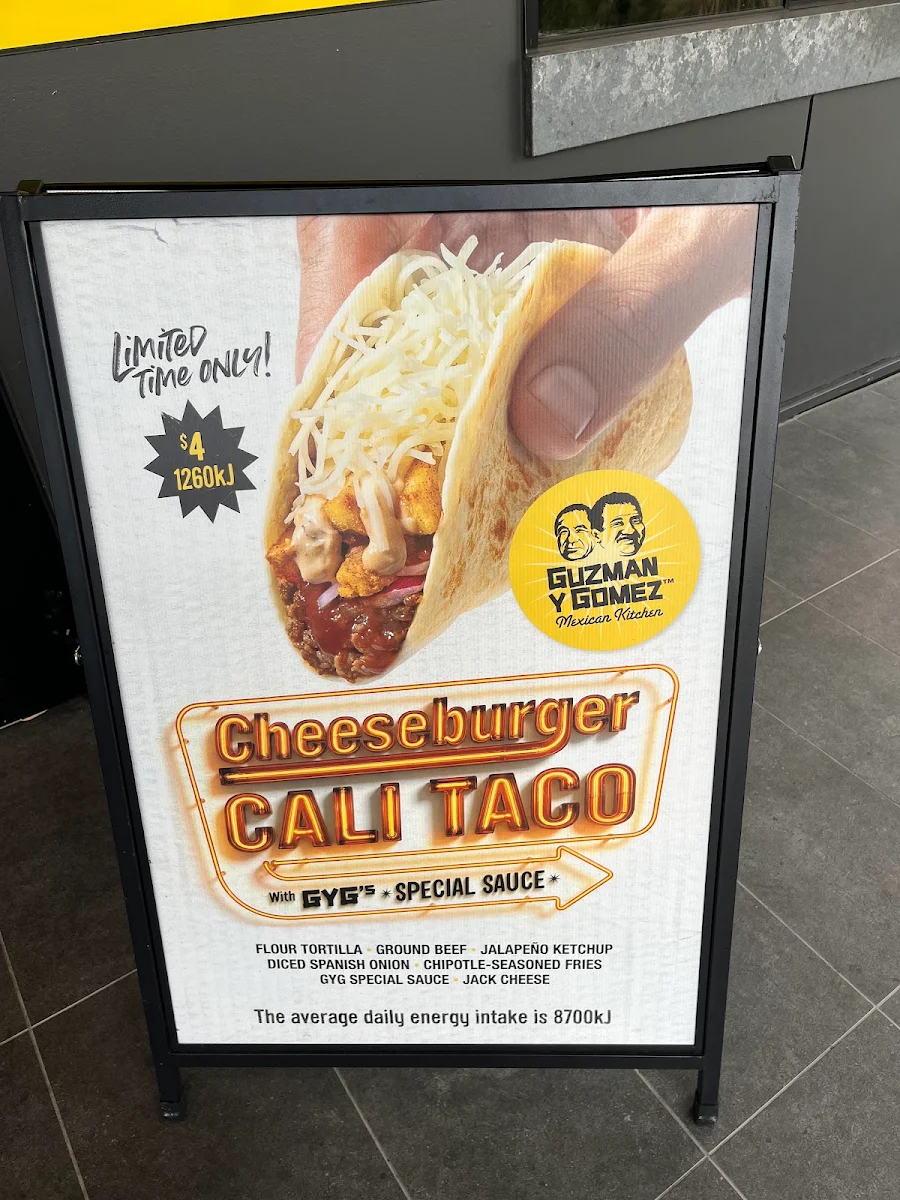 Menu, Guzman y Gomez - Wendouree