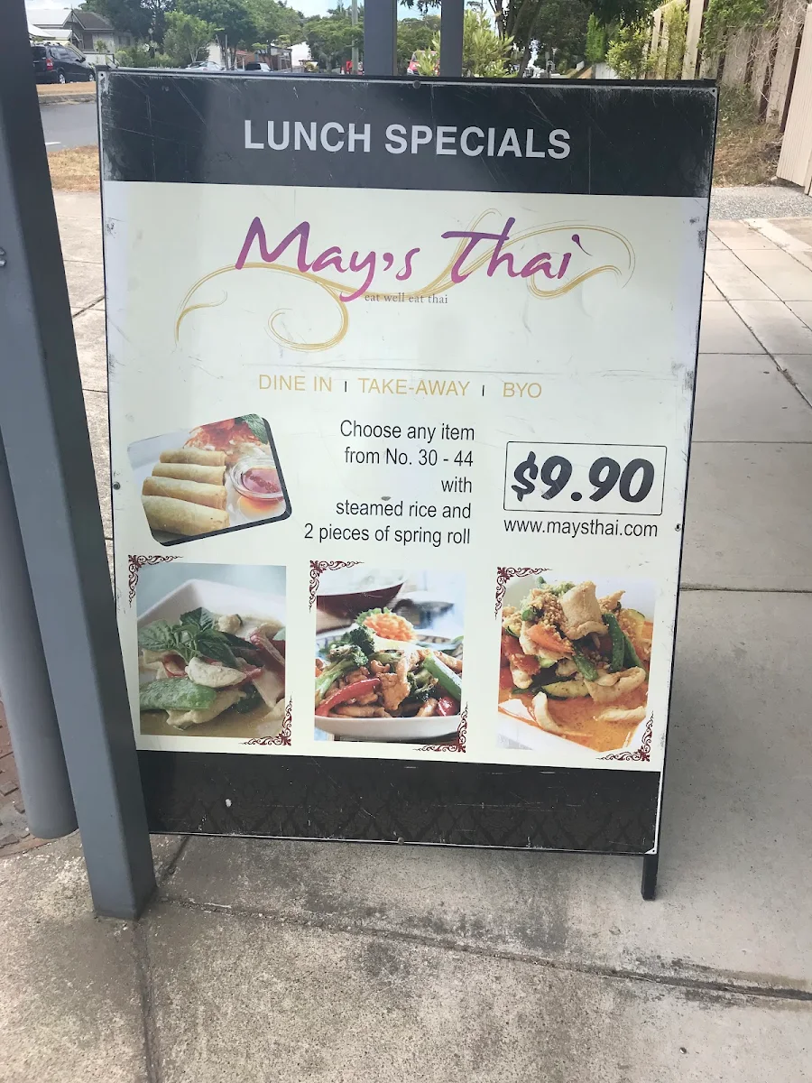 Menu, May's Thai Wynnum