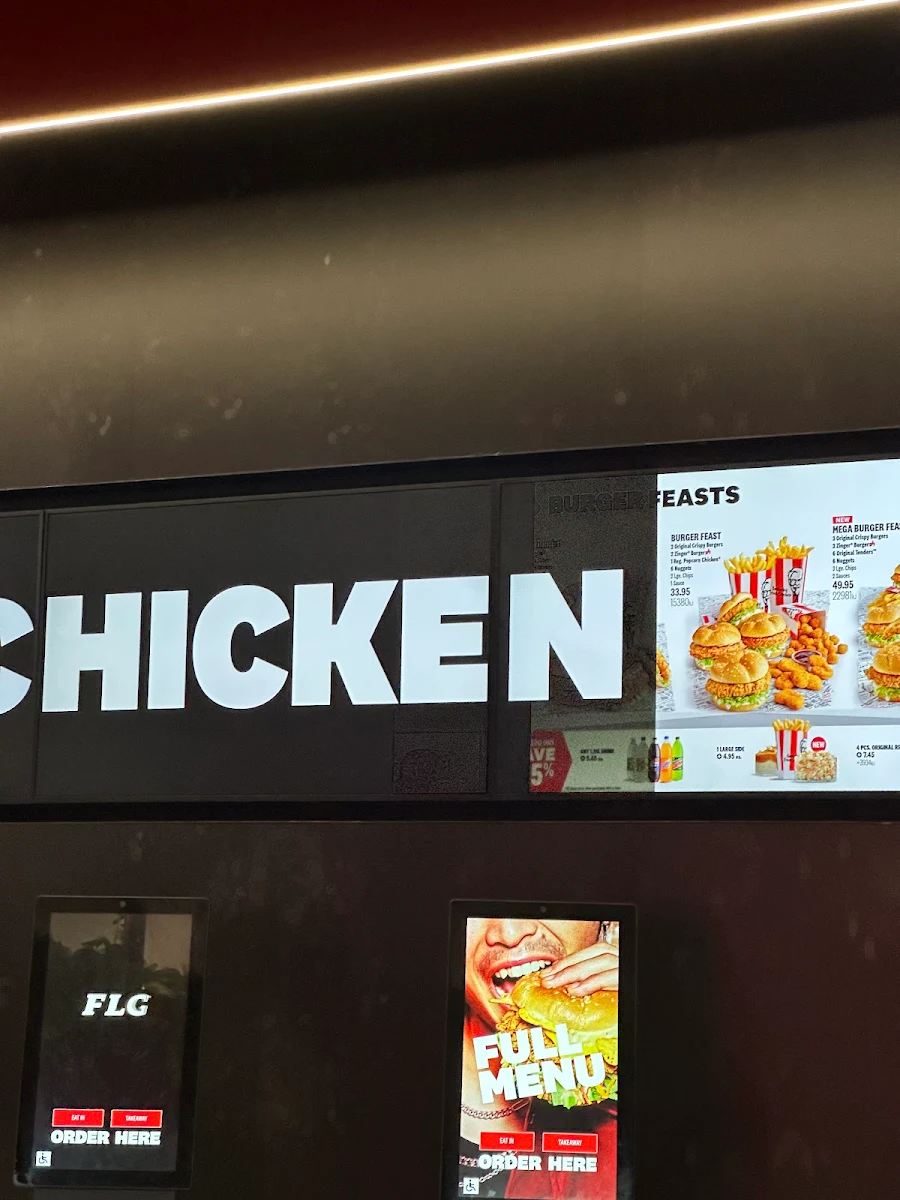 Menu, KFC 401 Swanston Street