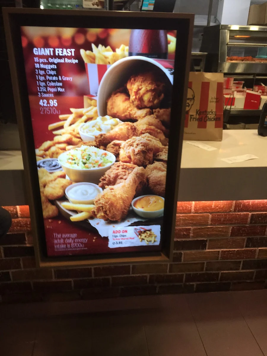 Menu, KFC 401 Swanston Street
