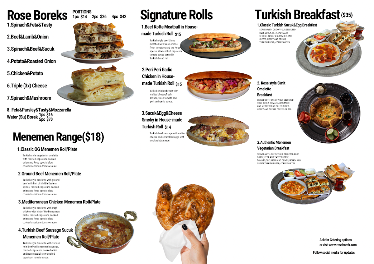 Menu, Rose Borek