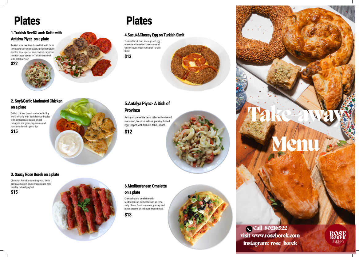 Menu, Rose Borek