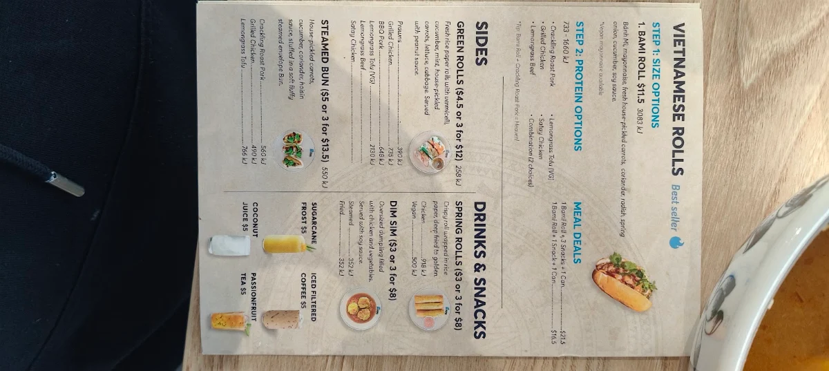 Menu, Bami Bendigo
