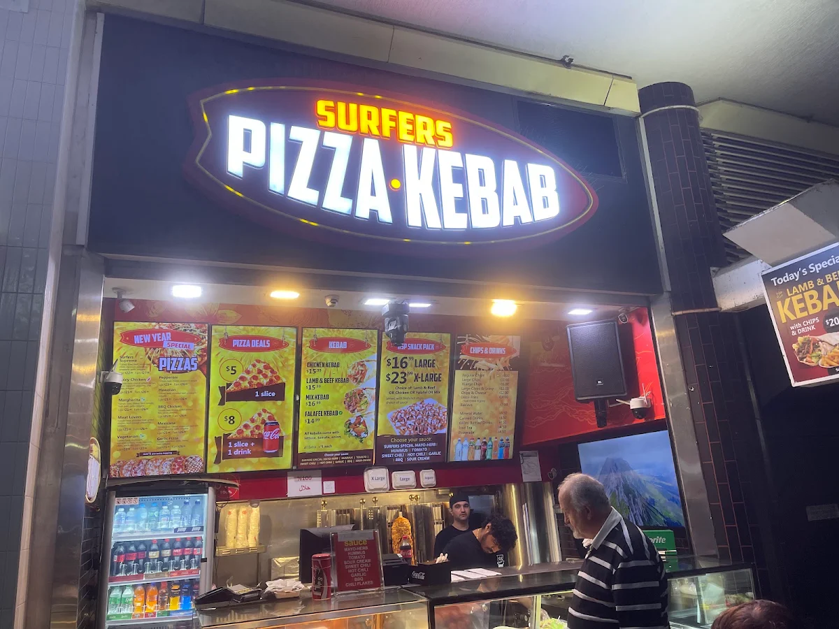 Menu, Surfers Pizza Kebab (SPK Cavill)