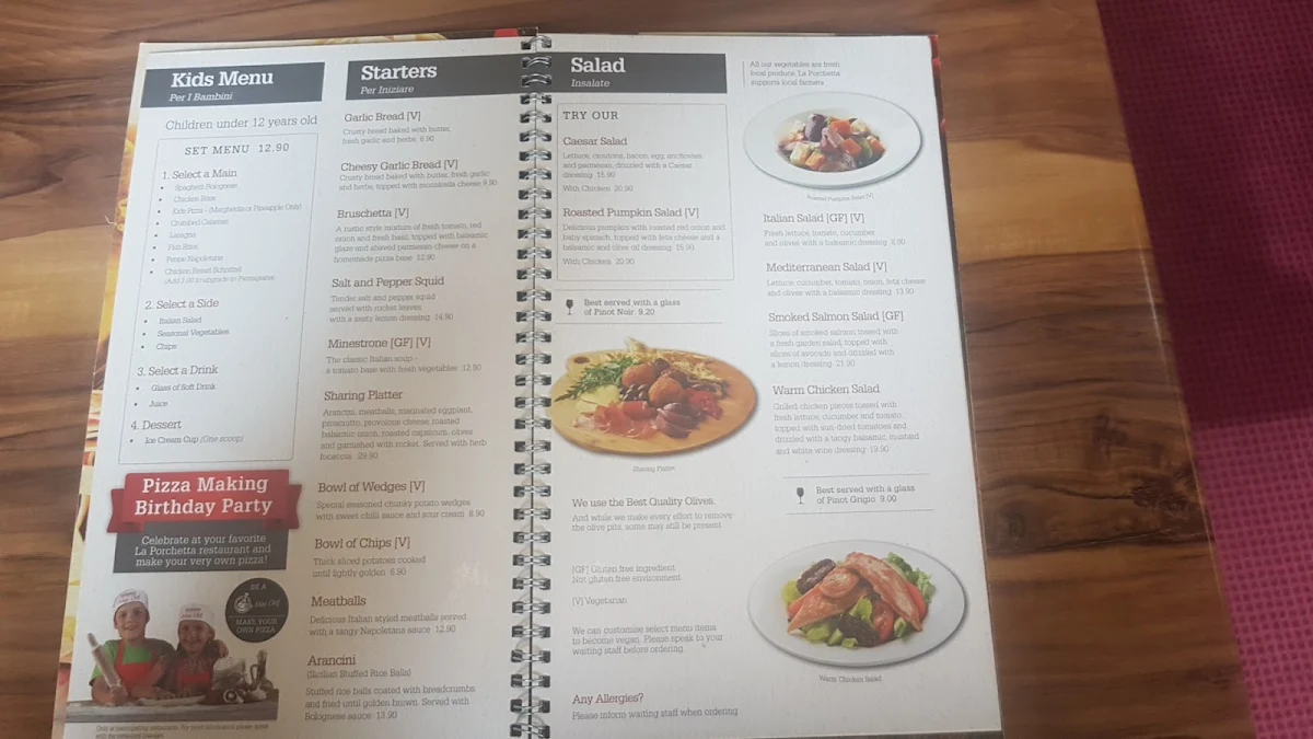 Menu, La Porchetta | Best Italian Restaurant in Frankston