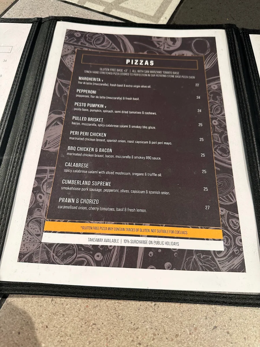 Menu, Harrigan's Cameron Park