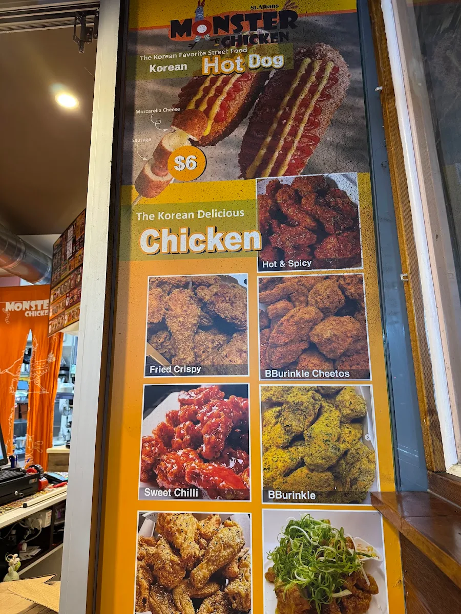 Menu, Monster BBQ & Chicken