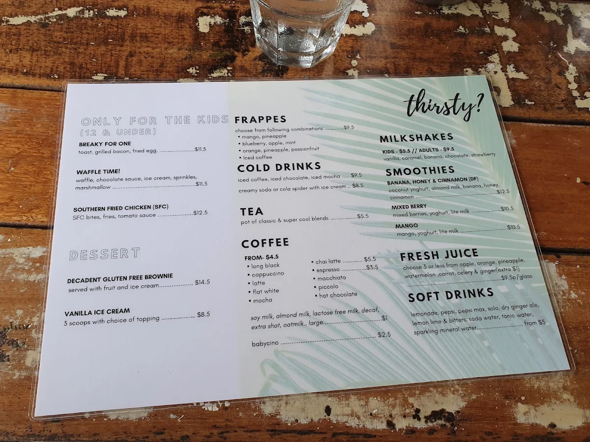 Menu, St. Crispins