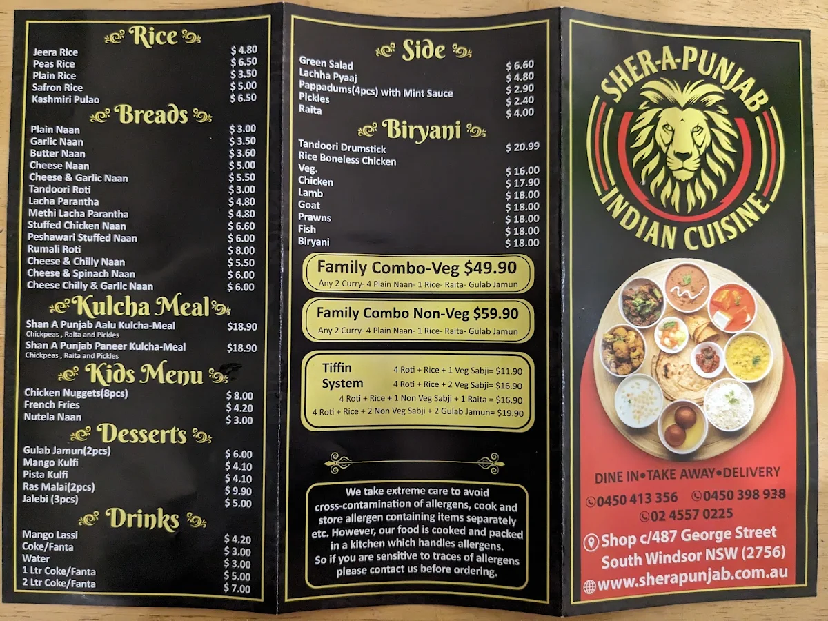 Menu, Sher-A-Punjab