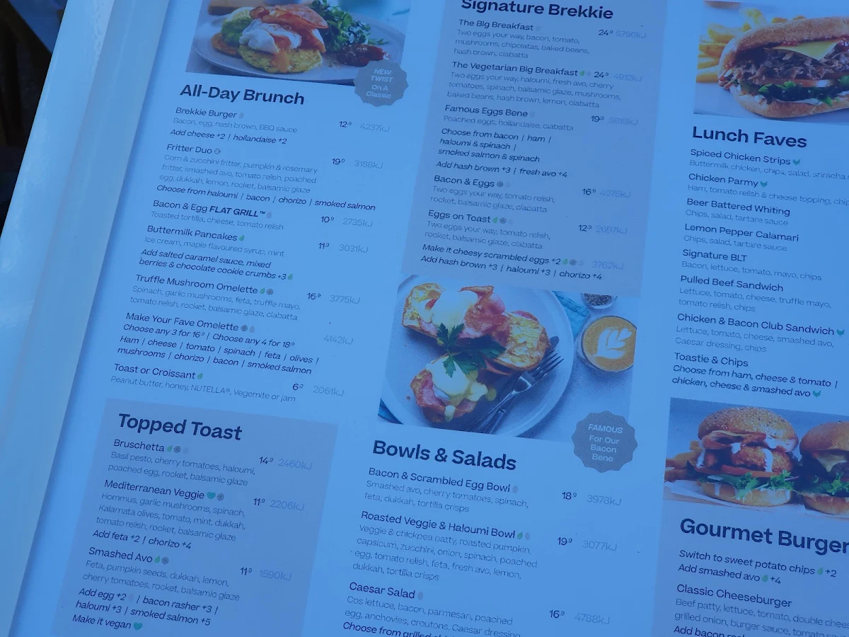 Menu, The Coffee Club Café - Coolum