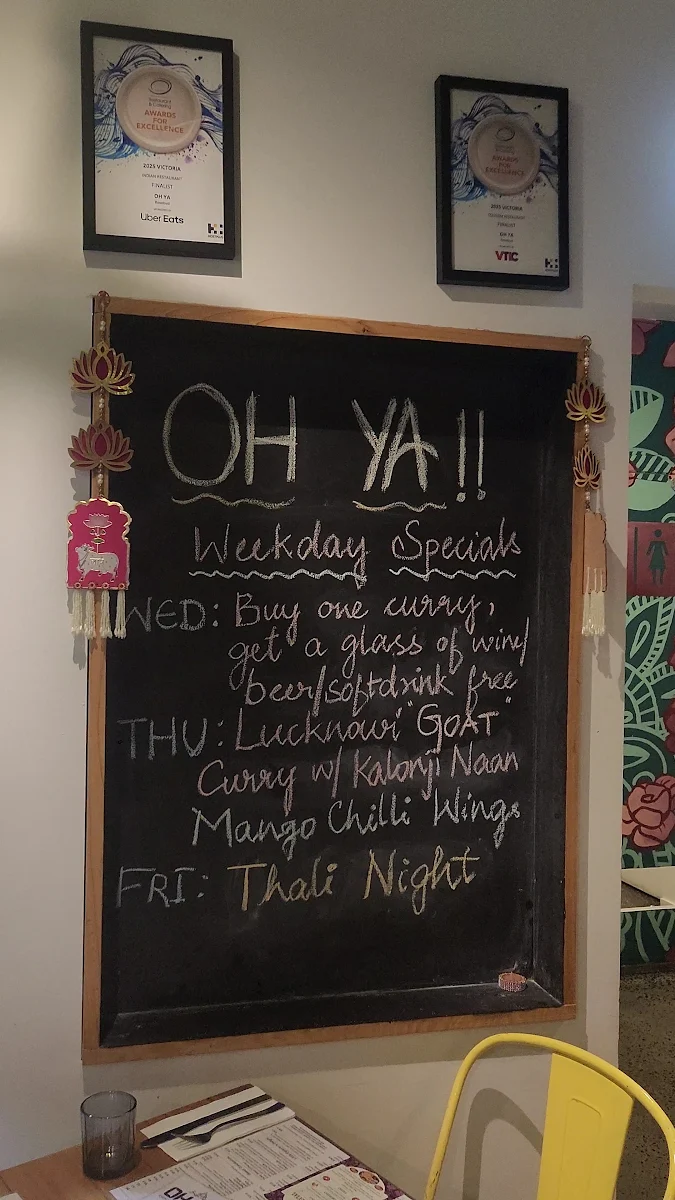 Menu, OH YA