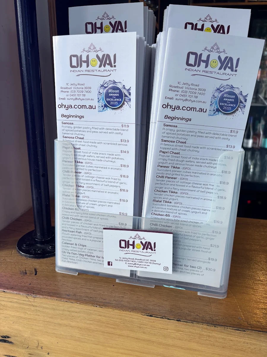 Menu, OH YA