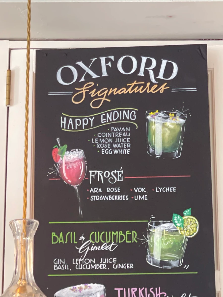 Menu, The Oxford Hotel Drummoyne