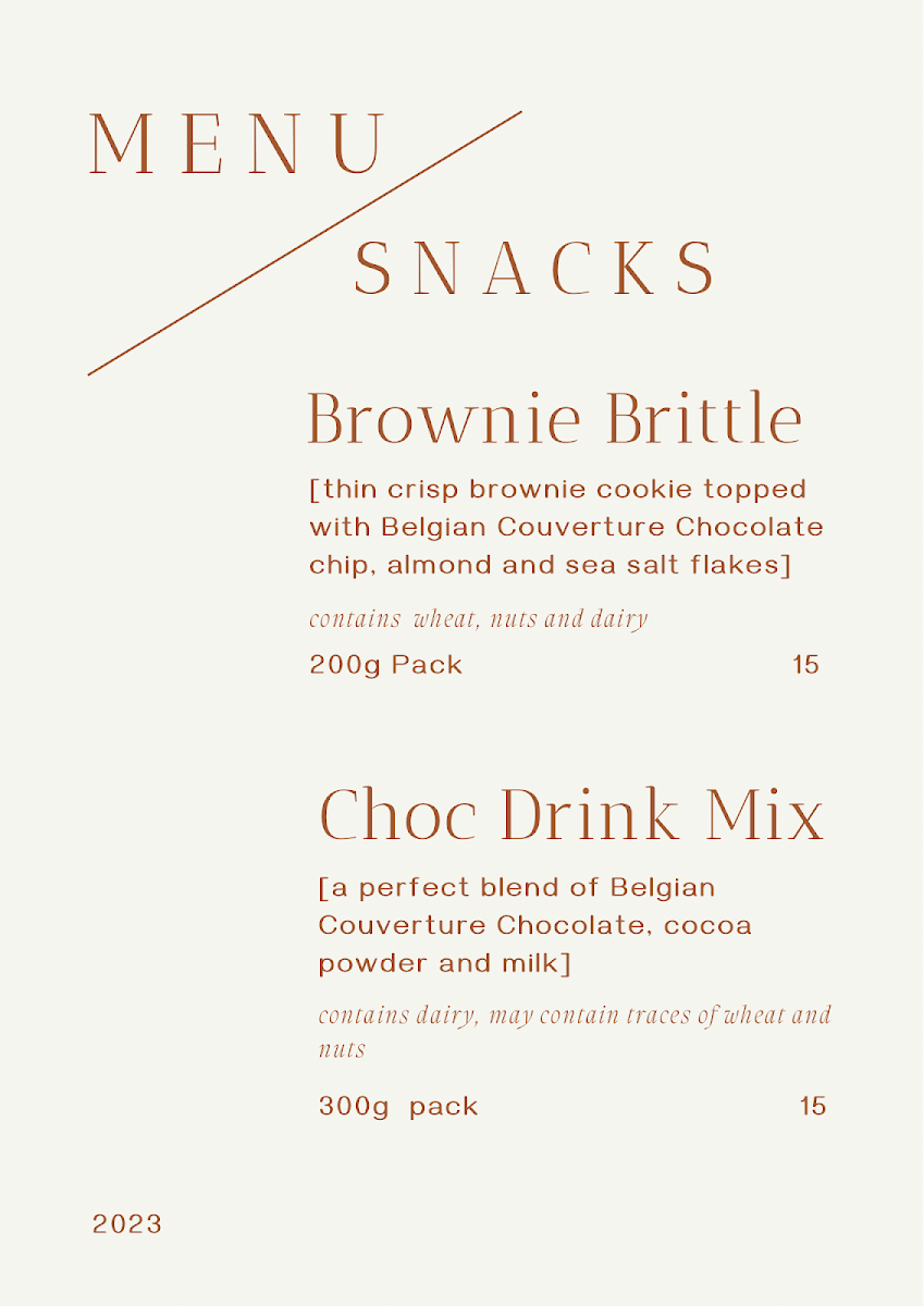 Menu, Sako’s Kitchen