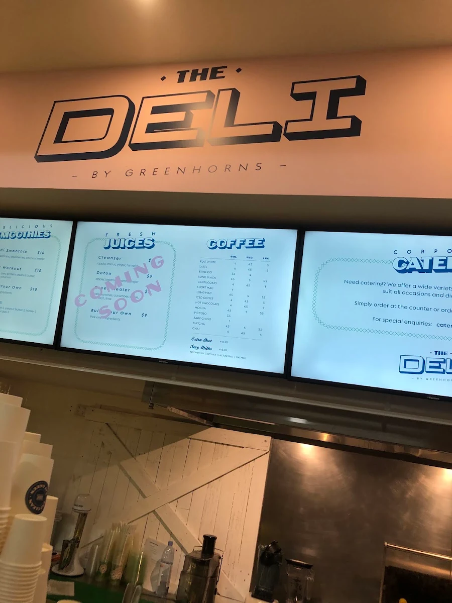 Menu, The Deli by Greenhorns
