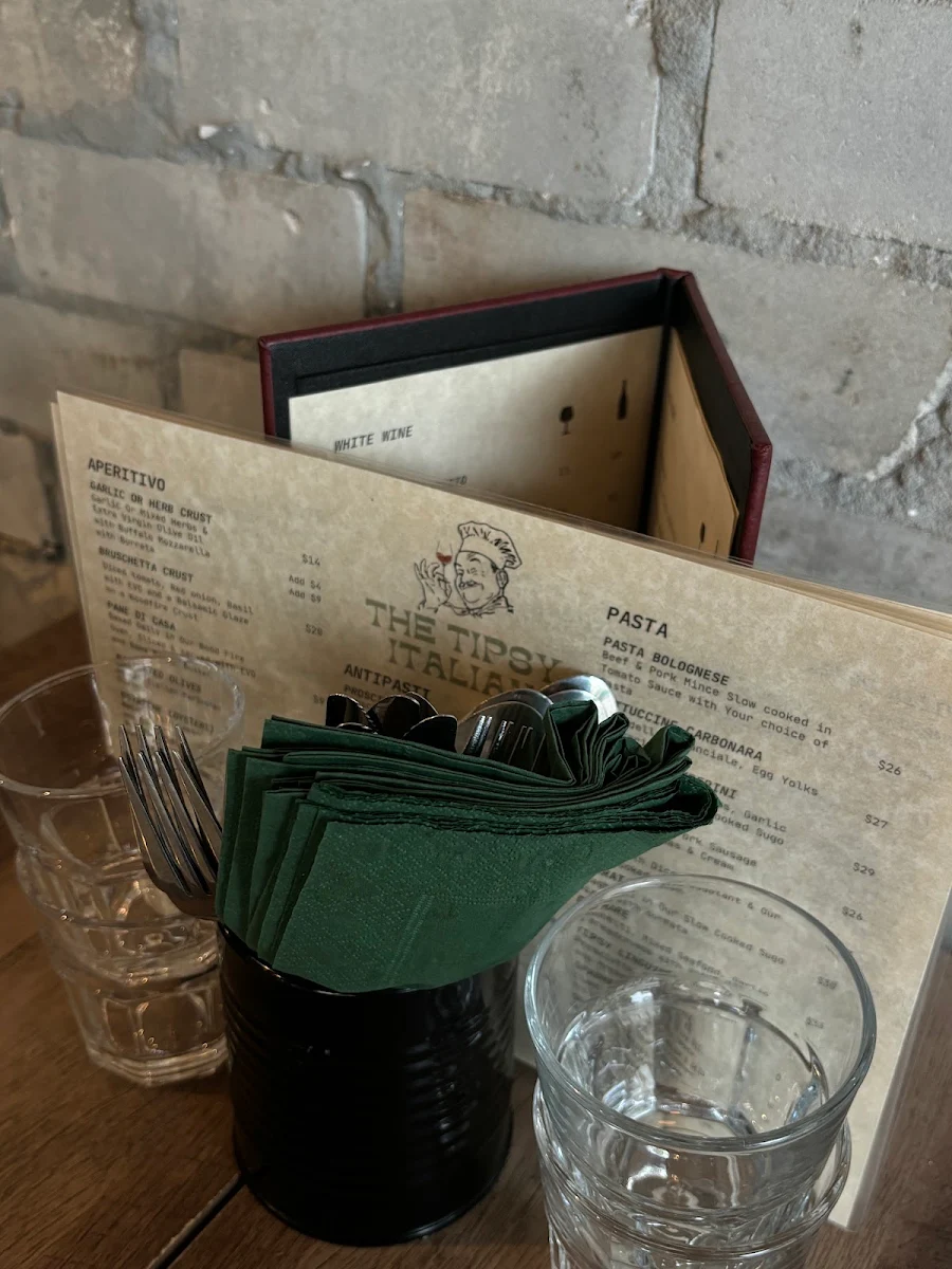 Menu, Hungry Wolf's Italian restaurant