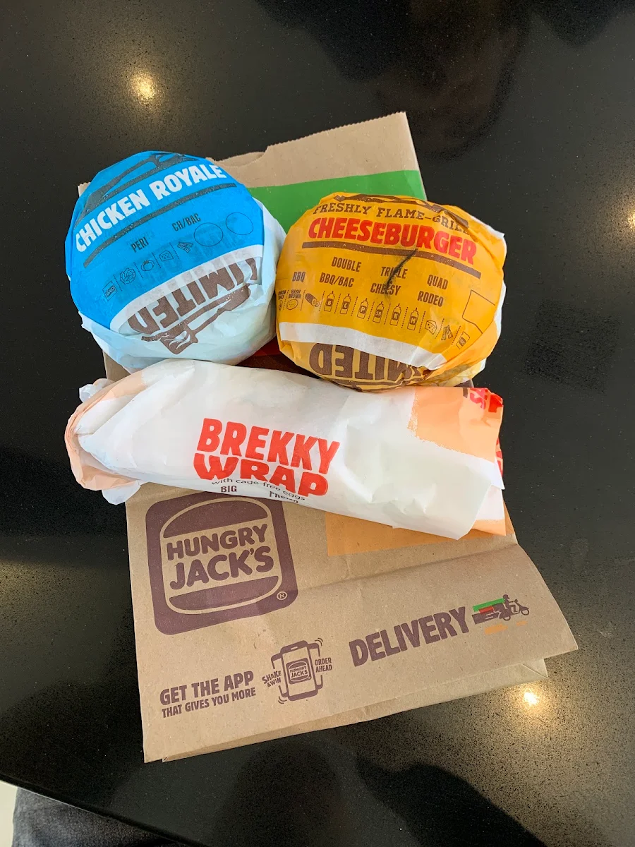 Menu, Hungry Jack's Burgers Kalgoorlie