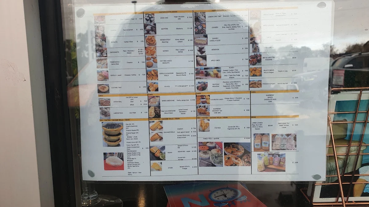 Menu, The Good Food Bakery