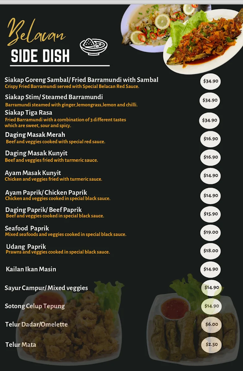 Menu, Taste of Borneo by Belacan