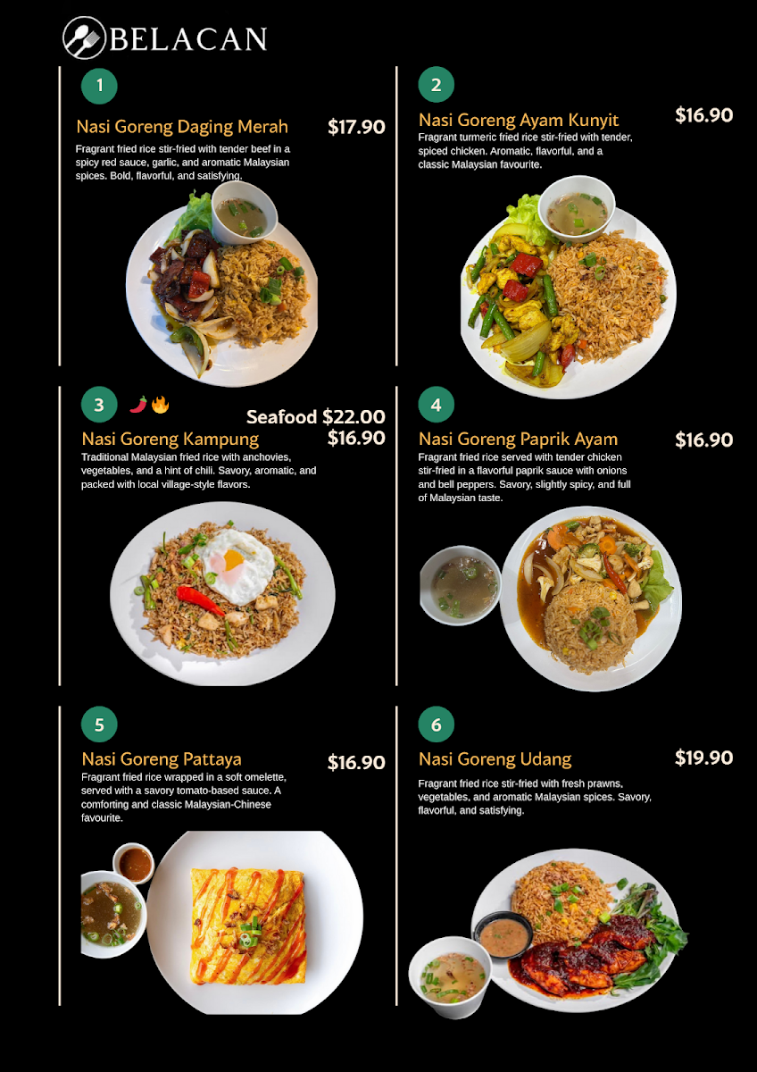 Menu, Taste of Borneo by Belacan