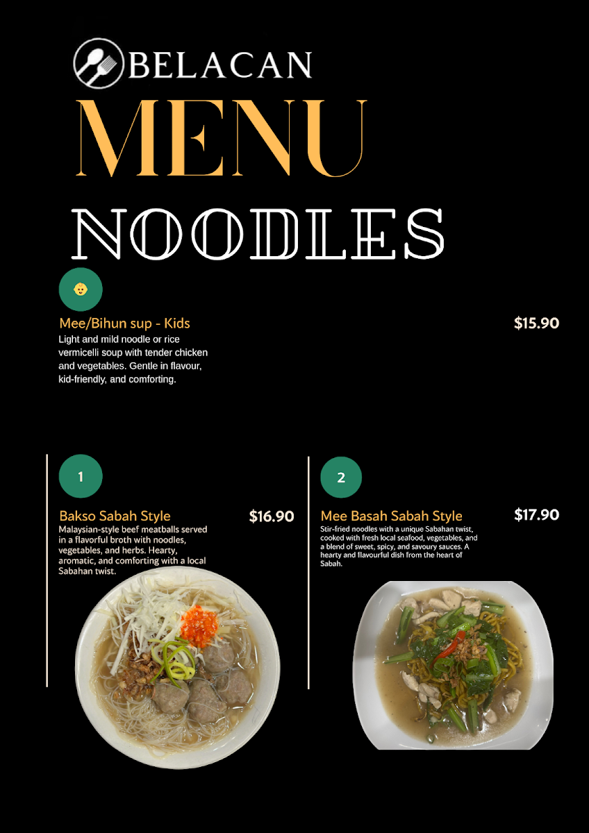Menu, Taste of Borneo by Belacan