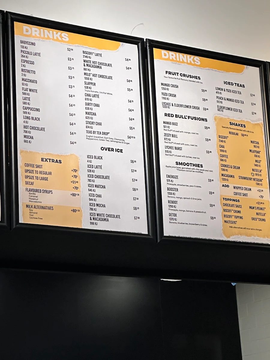 Menu, Piccolo Me Kings Park