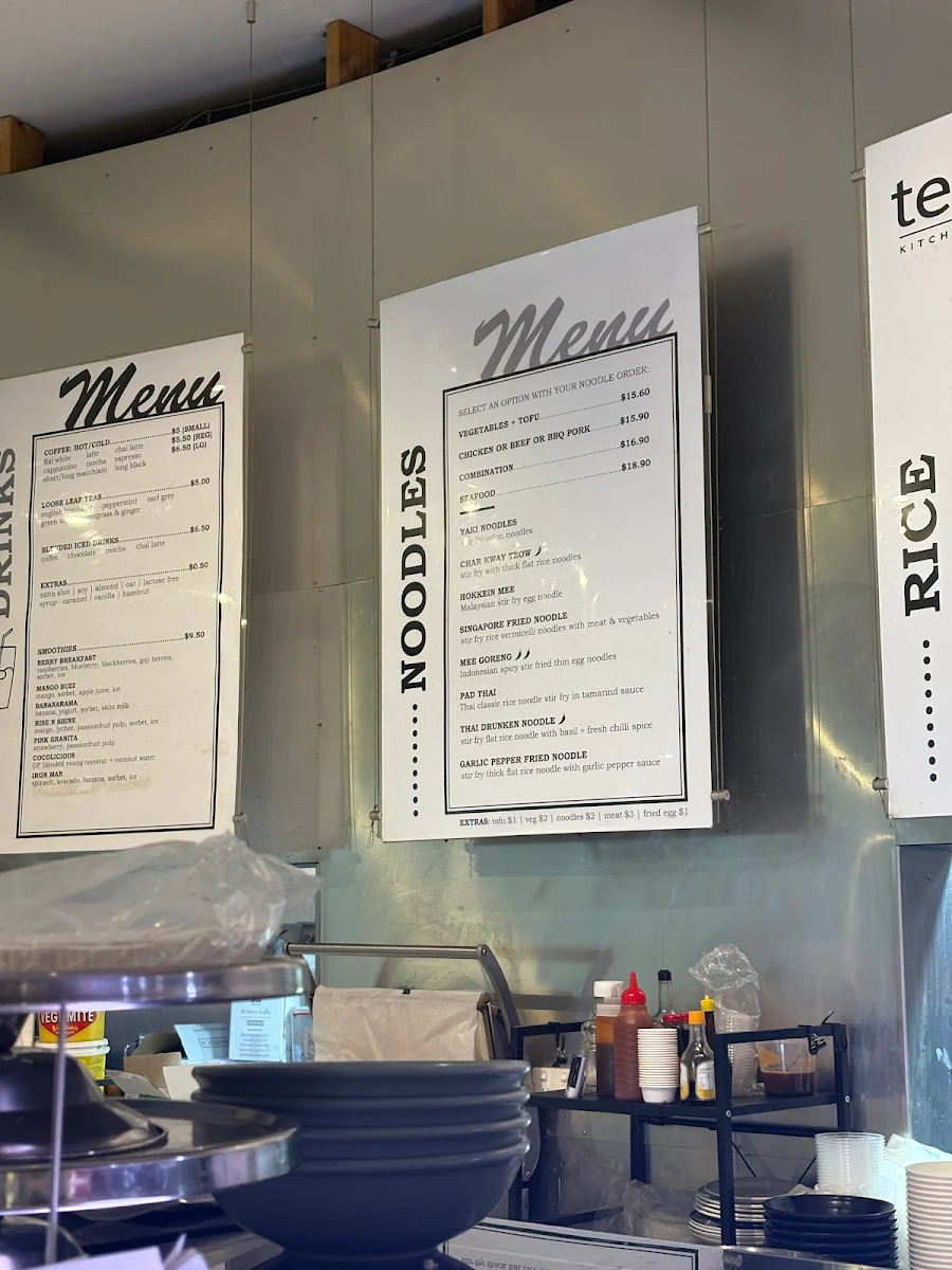 Menu, Teom Kitchen + Bakery