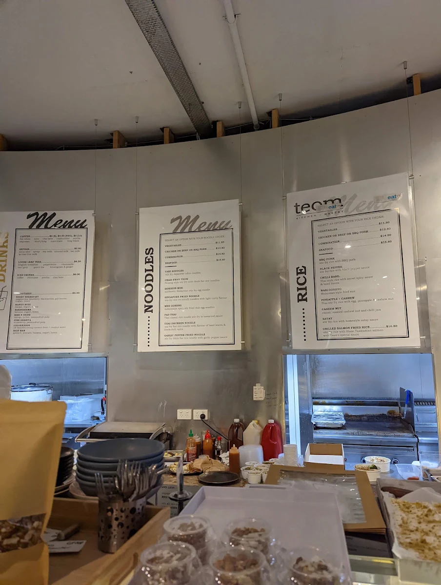 Menu, Teom Kitchen + Bakery