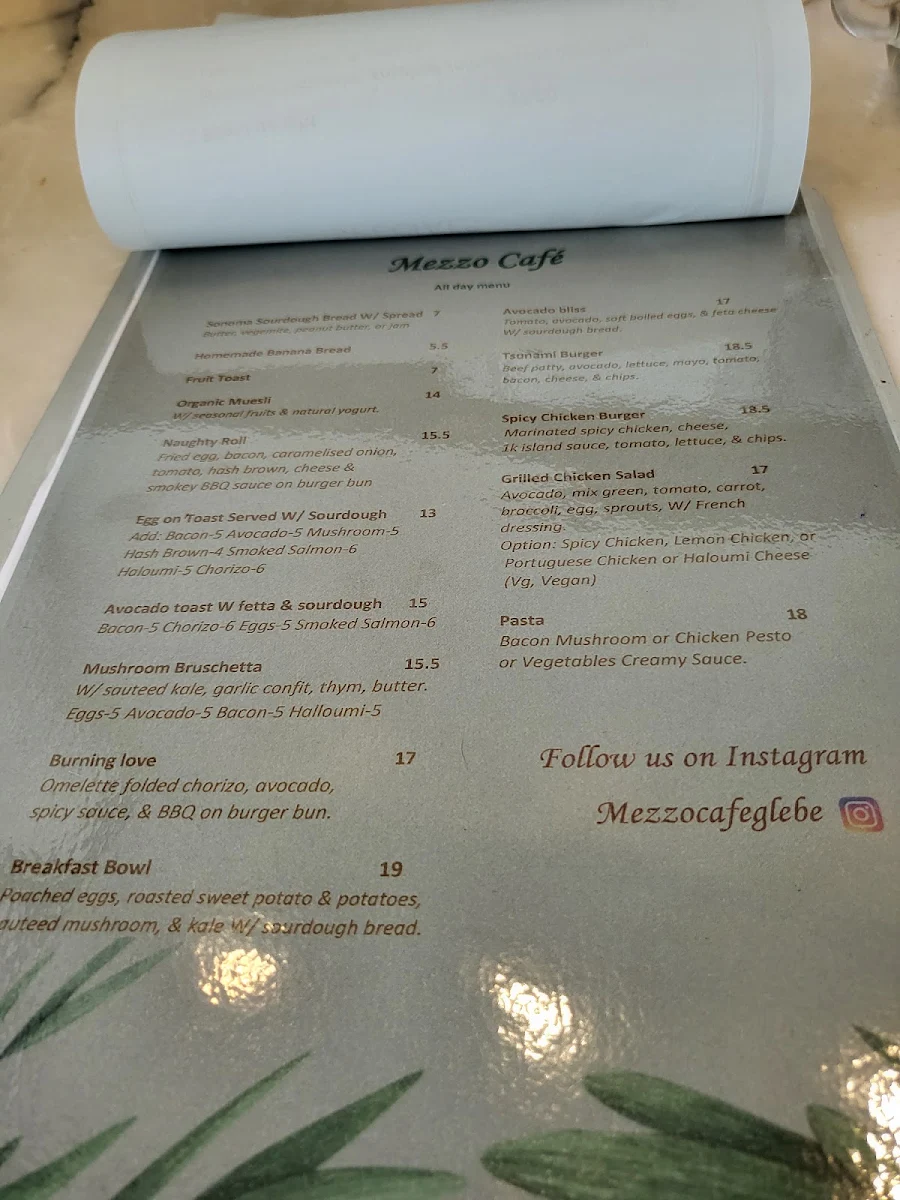 Menu, Jaya Espresso