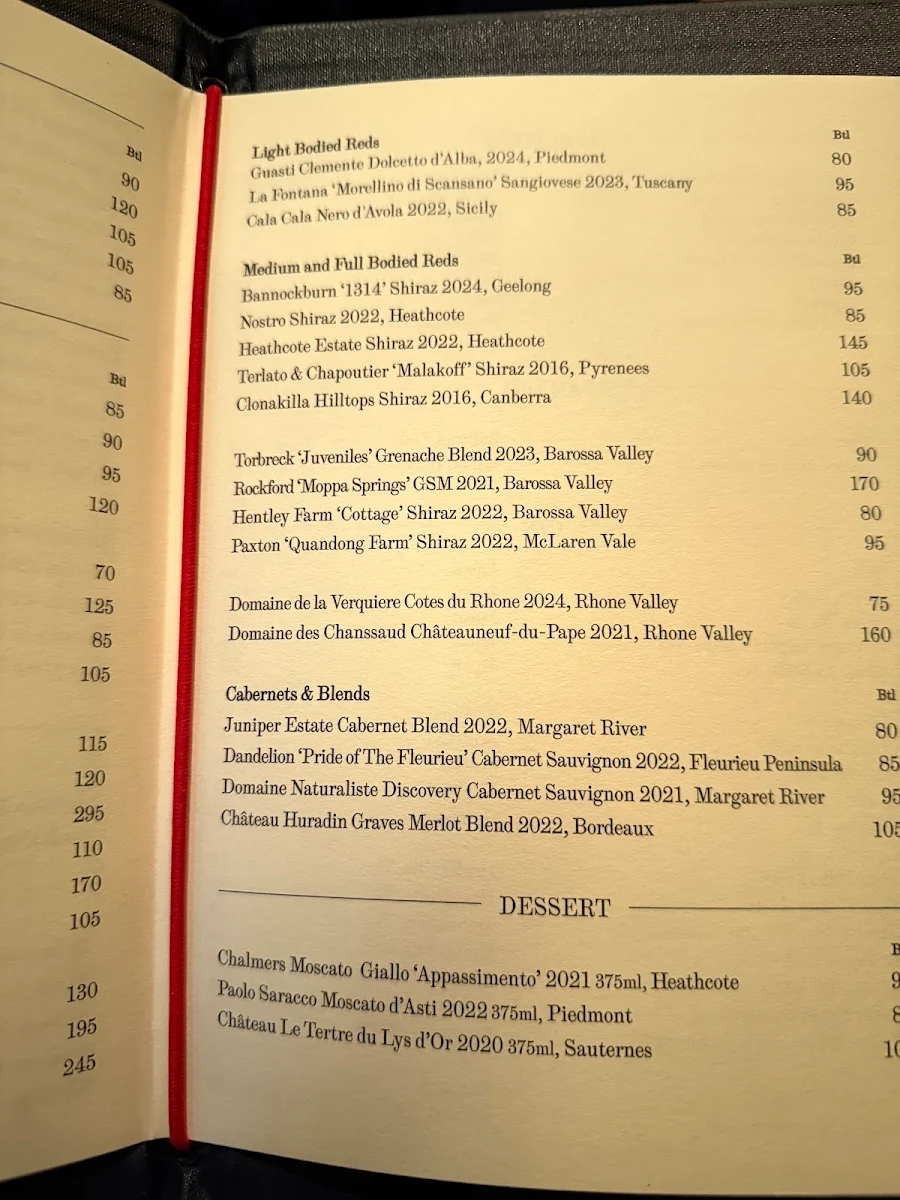 Menu, Tombo Den