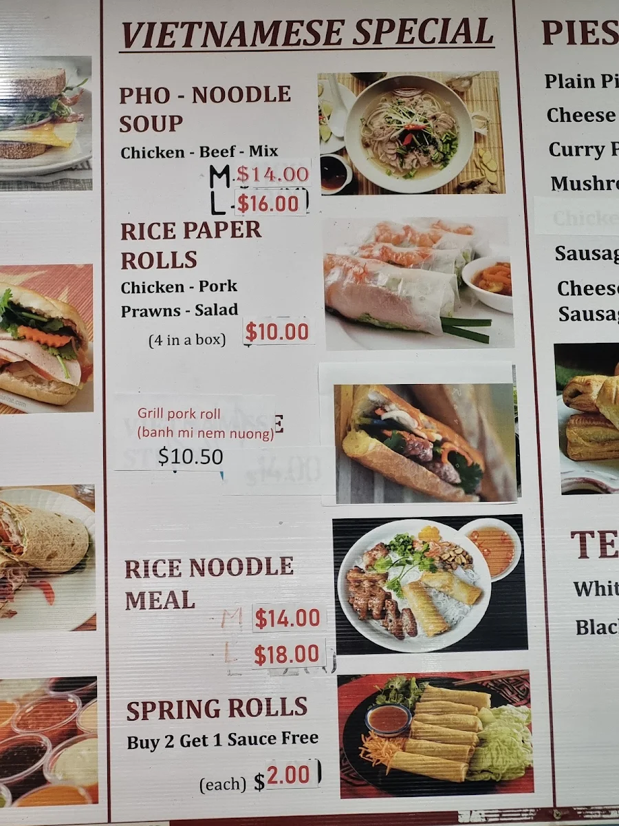 Menu, J&M Bake Cafe