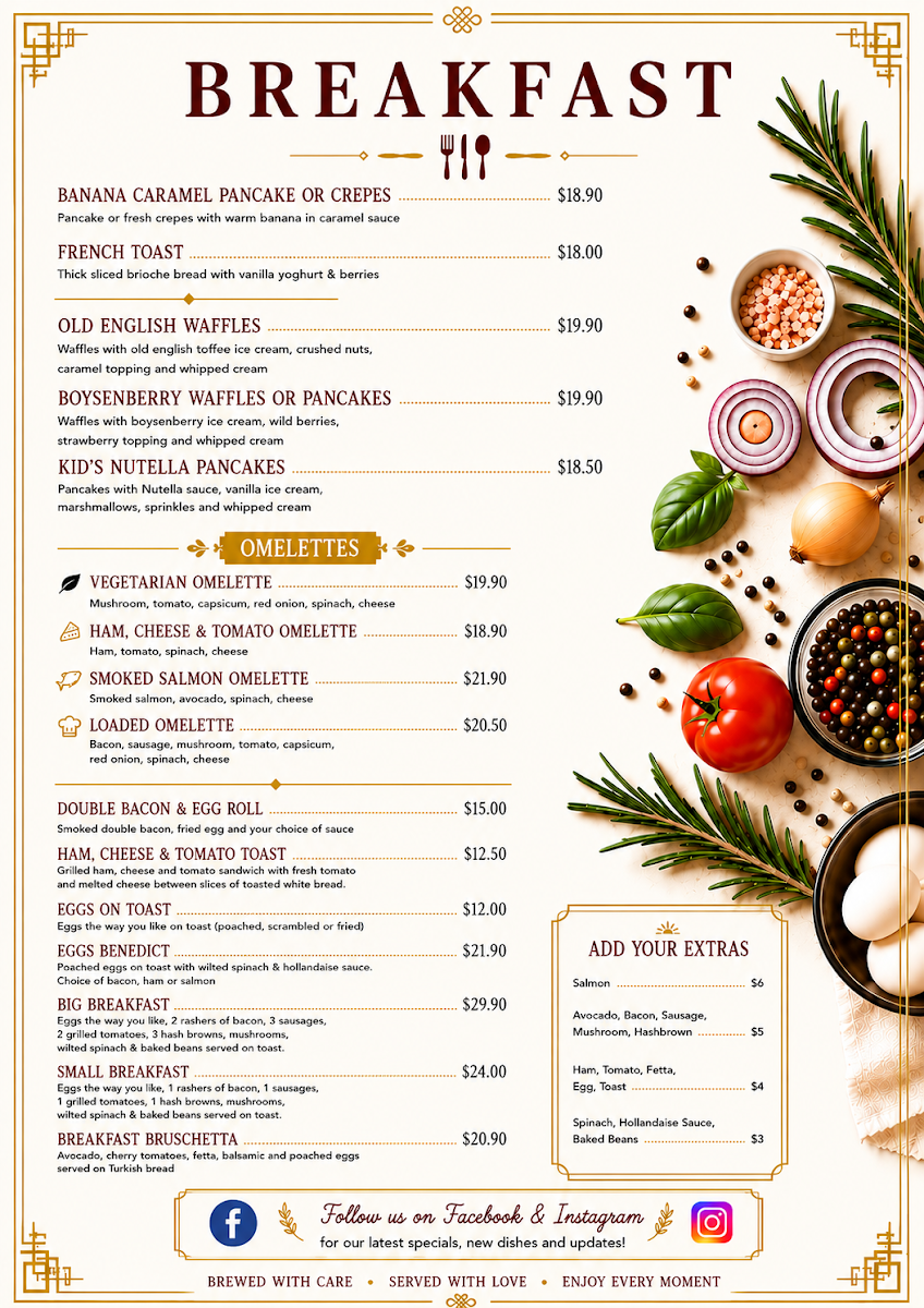 Menu, Tasty Tibetan Treats