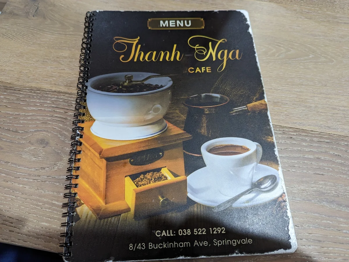 Menu, Thanh Nga Cafe