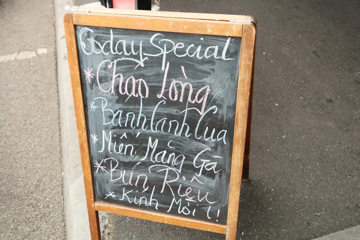 Menu, Thanh Nga Cafe