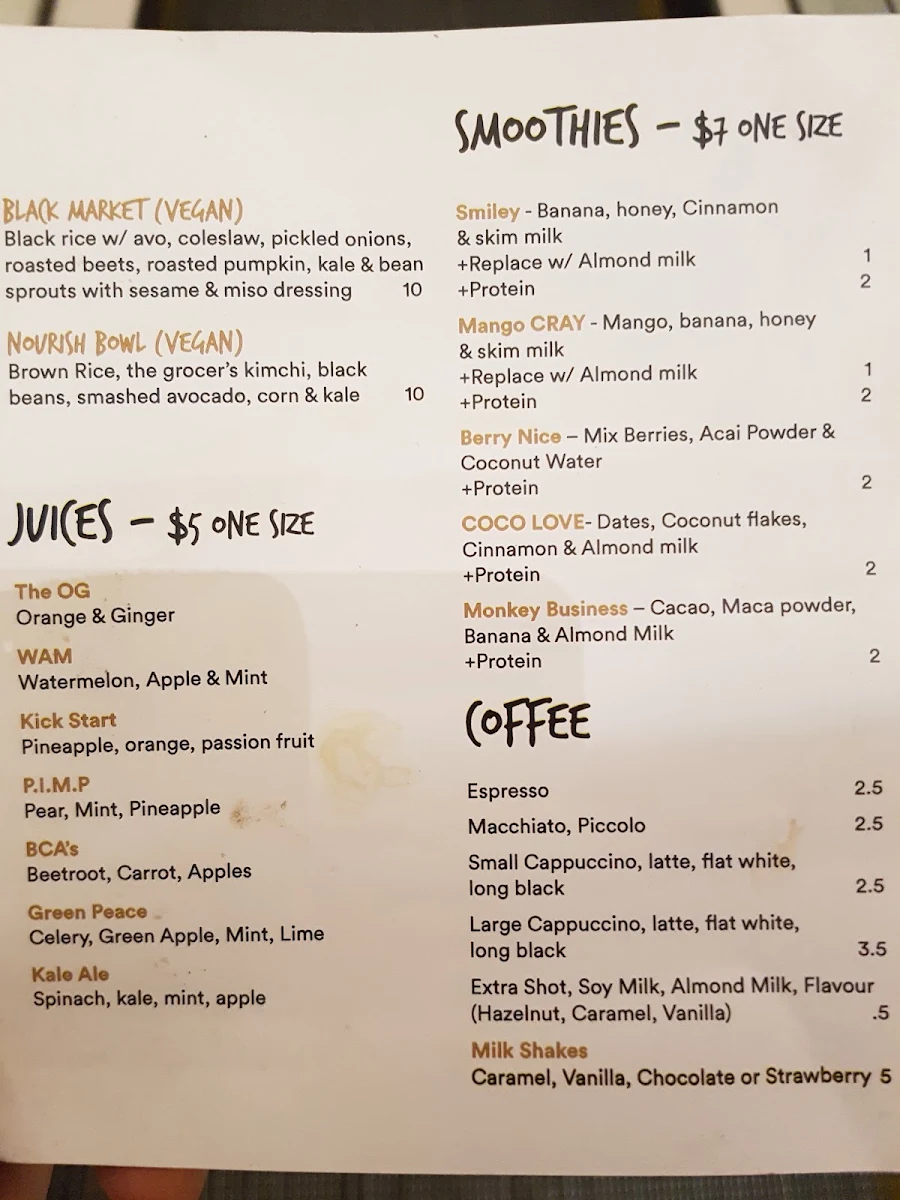 Menu, Don’t Tell The Grocer