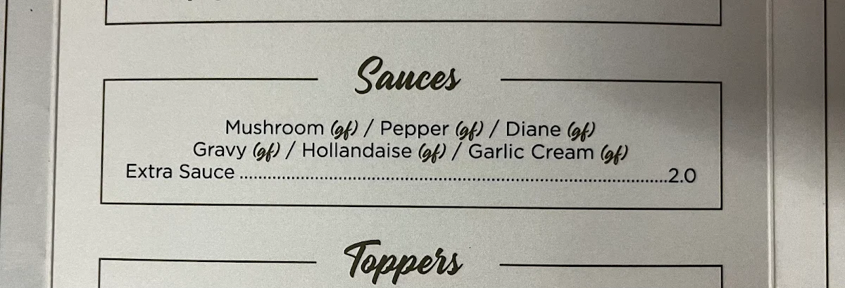 Menu, The Longreach Tavern
