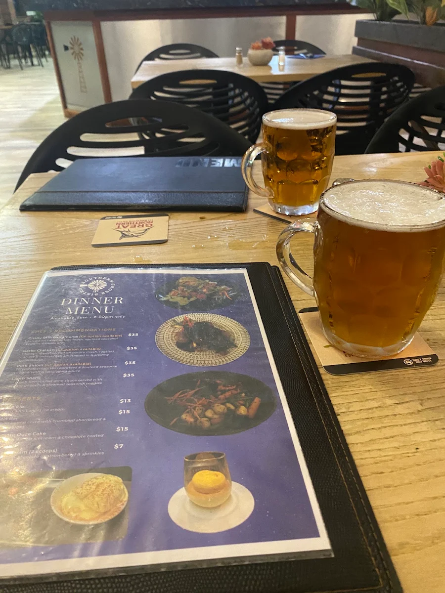 Menu, The Longreach Tavern