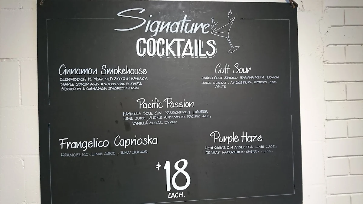 Menu, The Kenmore