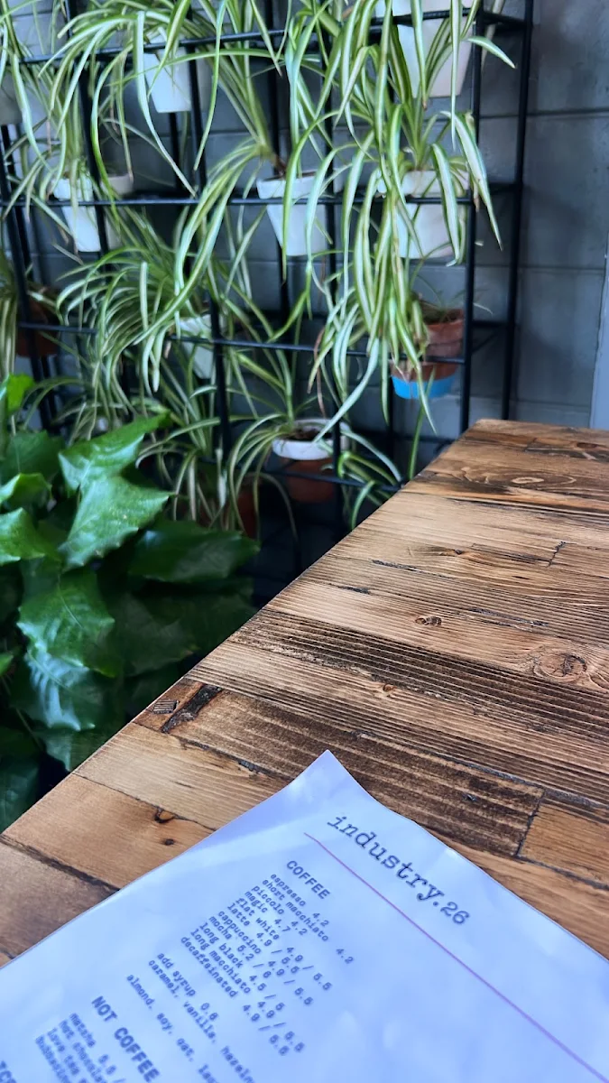 Menu, Industry26 Cafe