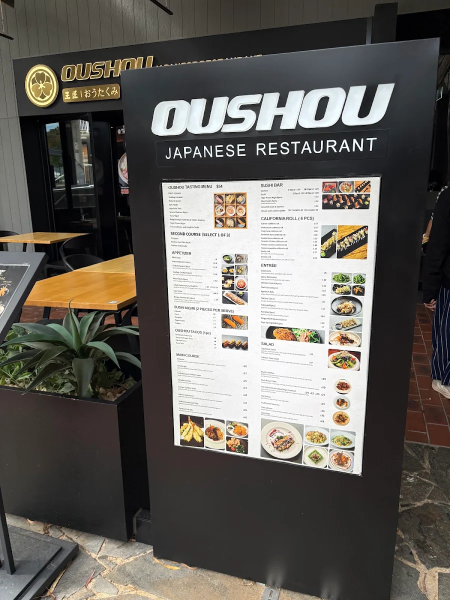 Menu, Oushou Japanese Restaurant Knox