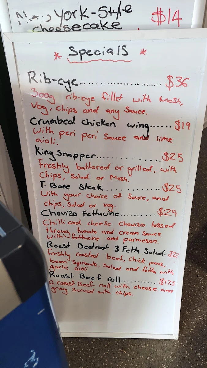 Menu, Pinnacle Family Hotel