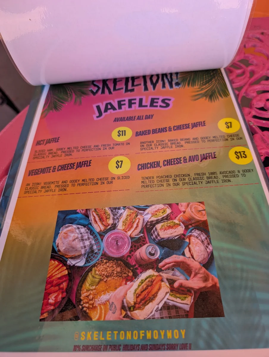 Menu, Skeleton!