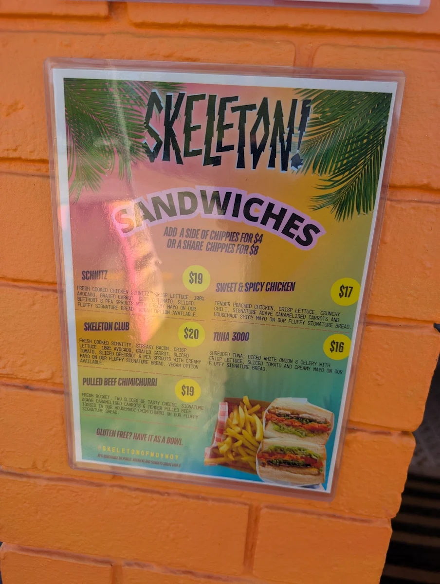 Menu, Skeleton!