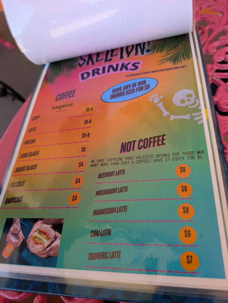 Menu, Skeleton!