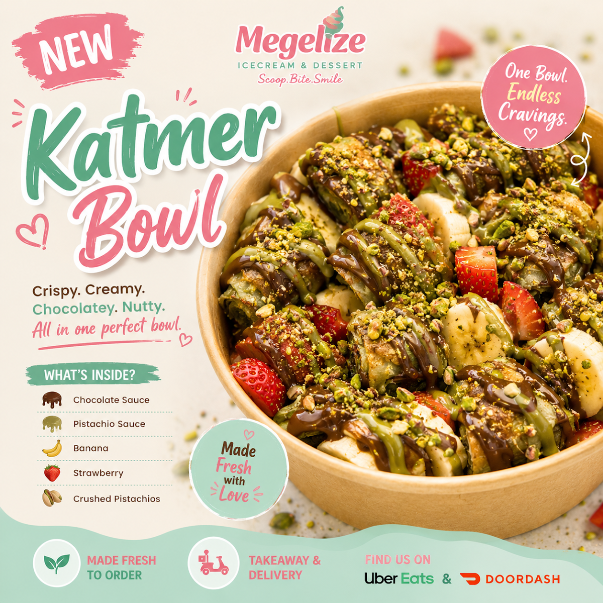Menu, Megelize Icecream & Dessert