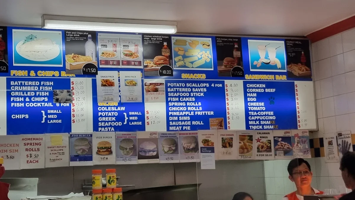 Menu, Lithgow Take Away