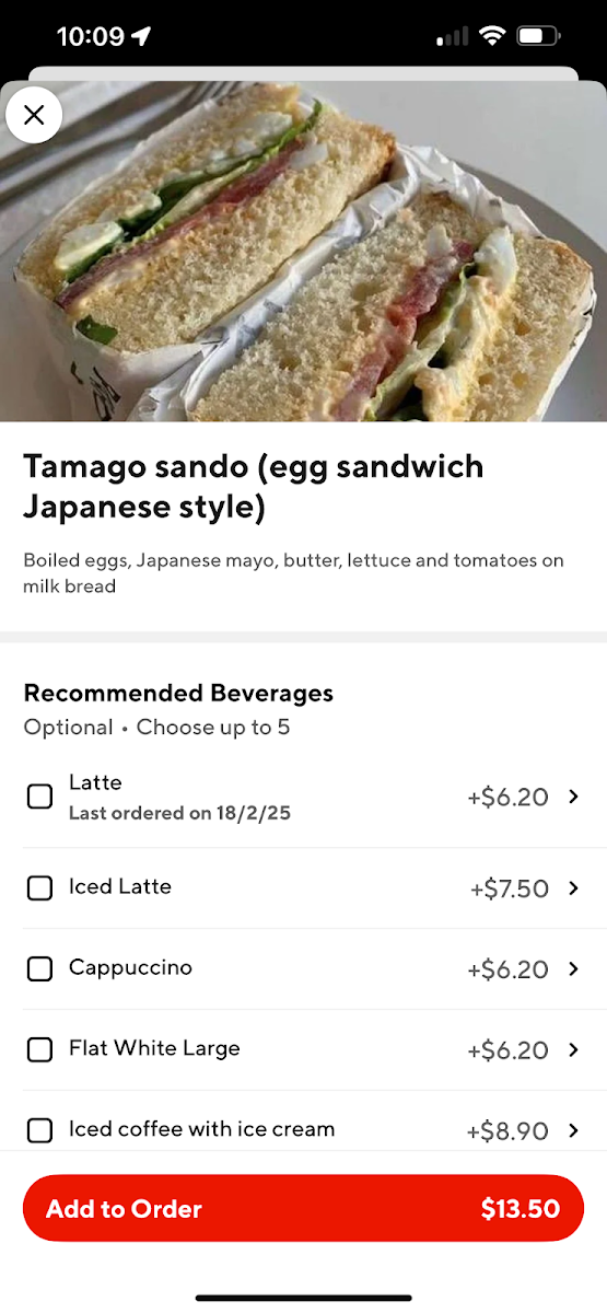 Menu, PARDON Coffee