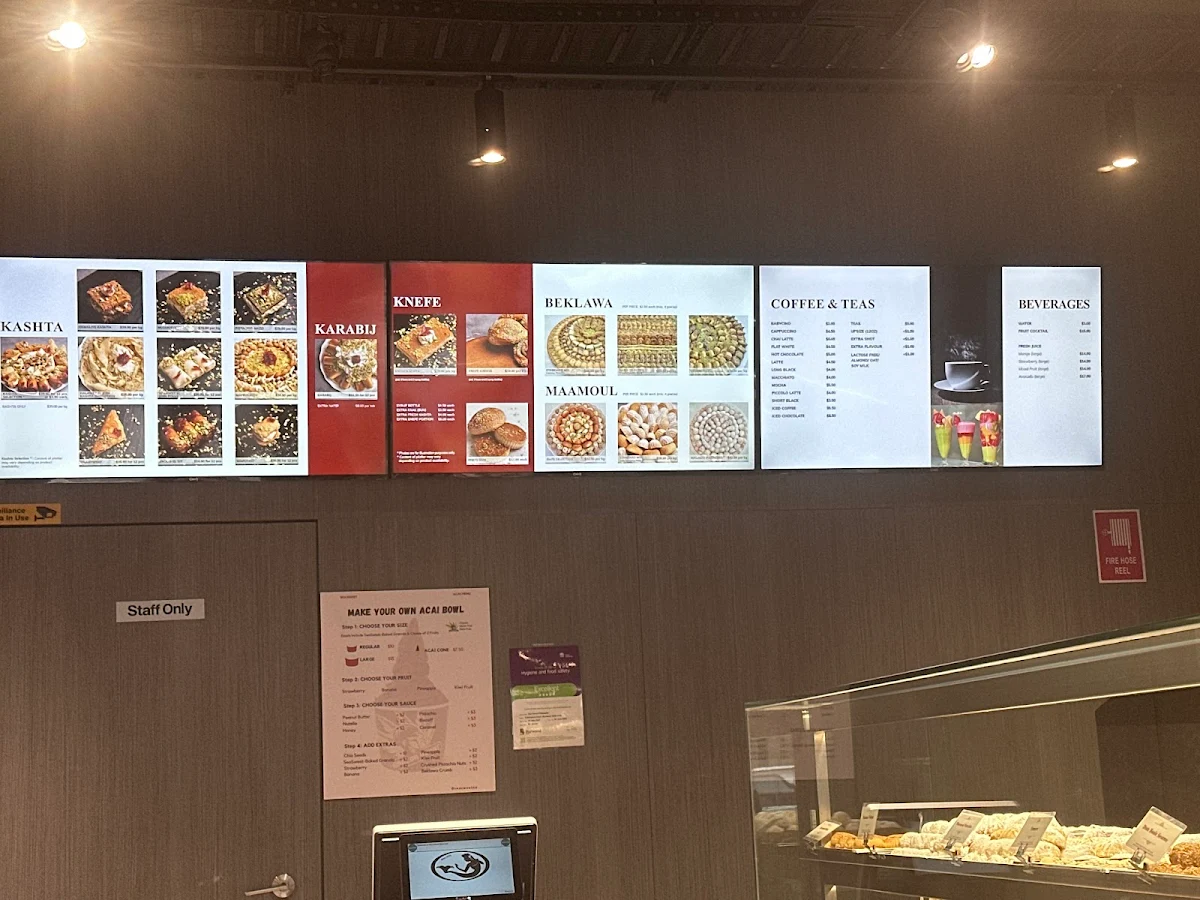Menu, SeaSweet Patisserie