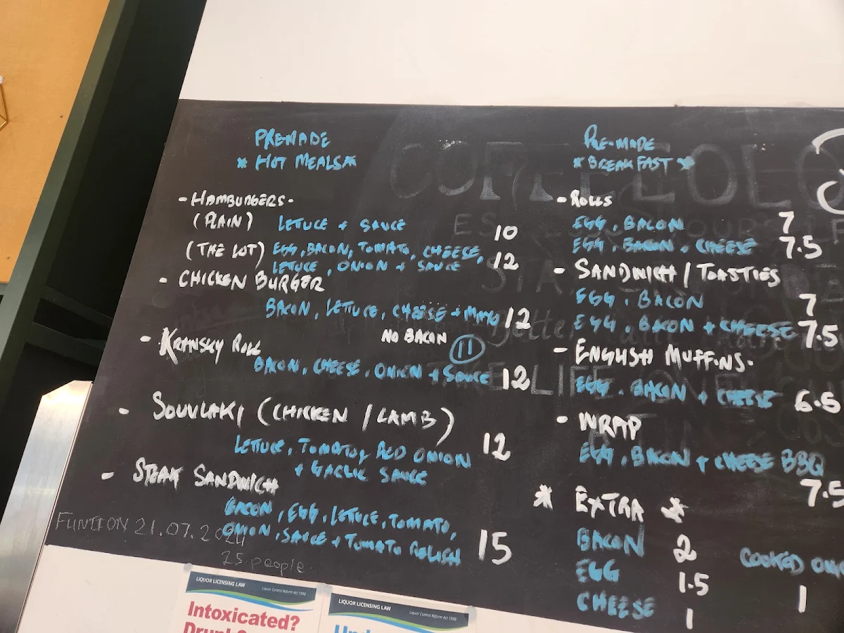 Menu, Half/Half Café